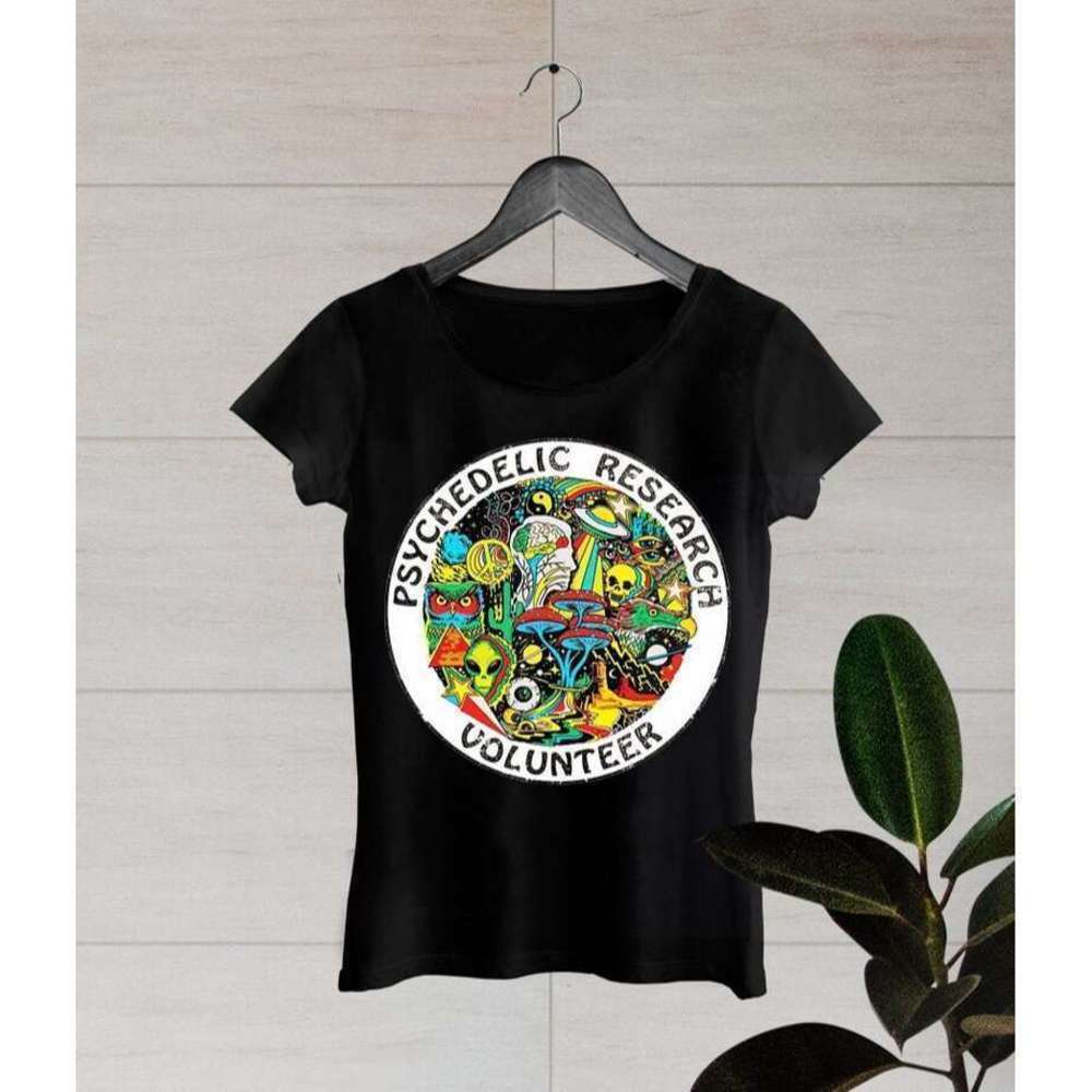 Psychedelic Research Volunteer Retro Trippy Graphic Unisex T-Shirt